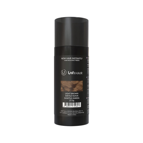 UVI Hair Fiber Light Brown large 27.5g bottle of natural dyed keratin hair building fibers suitable for men and women