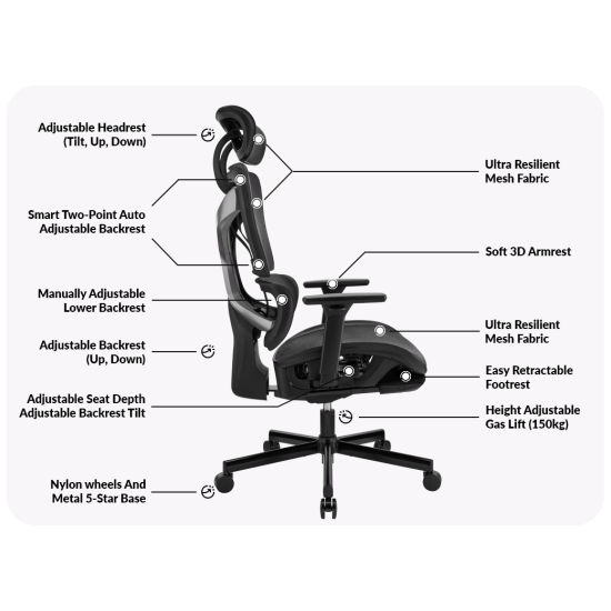 UVI FOCUS PRO Office & Gaming Chair UVI FOCUS PRO office and gaming chair with ventilated mesh backrest, adjustable lumbar support, and ergonomic seat in a neutral studio setting