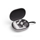 Meta Quest 3 / 3S Compact Carrying Case Meta Quest 3 and Quest 3S compact carrying case open to show felt shell and moulded plastic inner compartments holding headset, controllers, and cables
