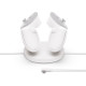 Meta Quest 3/3S Compact Charging Dock with drop-in slots for headset and Touch Plus controllers, compact white charging station with rechargeable batteries