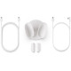 Meta Quest 3/3S Compact Charging Dock with drop-in slots for headset and Touch Plus controllers, compact white charging station with rechargeable batteries