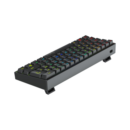 UVI Gear Pride Nano 60% RGB rdeča stikala SLO/CRO UVI Gear Pride Nano 60% RGB mehanska gaming tipkovnica z rdečimi stikali in slovensko-hrvaško postavitvijo tipk