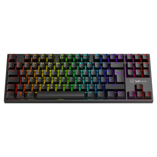 UVI Greed Mini V2 TKL Brown Switch RGB tipkovnica UVI Greed Mini V2 TKL mehanička gaming tipkovnica s Brown prekidačima i RGB osvjetljenjem, UK raspored tipki SLO/CRO