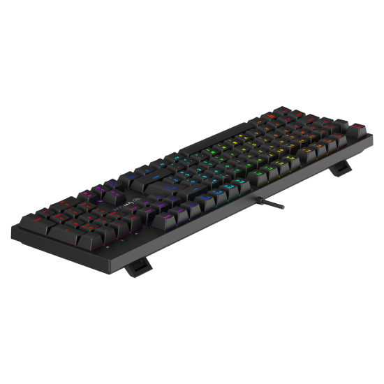 UVI Greed V2 Brown Switch RGB Keyboard SLO/CRO UVI Greed V2 mechanical RGB gaming keyboard with Brown switches and SLO/CRO layout displaying full keyset with colourful RGB backlighting
