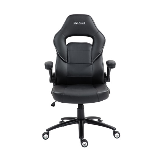 UVI Chair Simple Office black ergonomic office chair with CLASS-4 gas-lift height adjustment and butterfly tilt mechanism