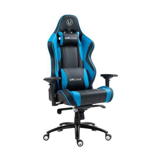 UVI Chair Sport XL Blue Gaming Chair UVI Chair Sport XL Blue gaming and office chair with reinforced steel frame, extra-wide seat, and blue accent detailing on a white background