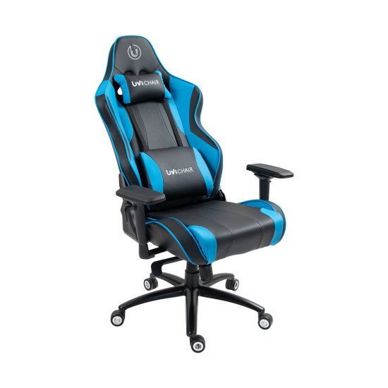 UVI Chair Sport XL Blue Gaming Chair UVI Chair Sport XL Blue gaming and office chair with reinforced steel frame, extra-wide seat, and blue accent detailing on a white background