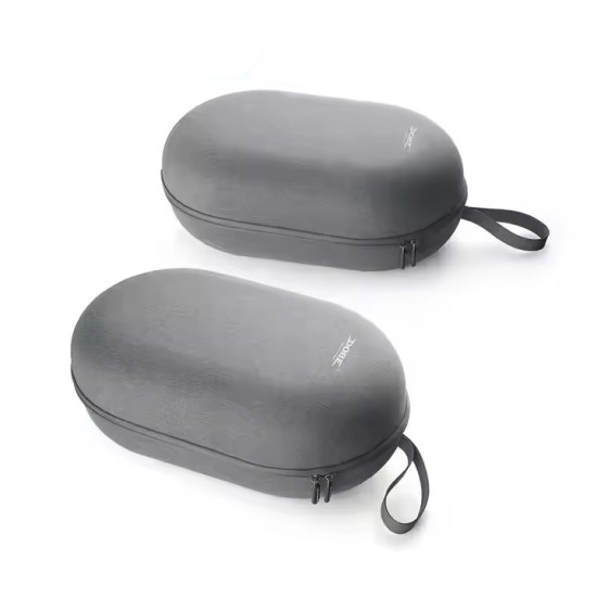 Grey carrying case for Meta Quest 3, Quest 3S, or Quest 2, with dedicated compartments for headset, Touch Plus controllers, straps, and charger