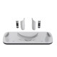 Meta Quest 3 Charging Dock & Stand Meta Quest 3 Charging Dock with LED charge indicators and slots for headset and two Touch Plus controllers on a compact white stand