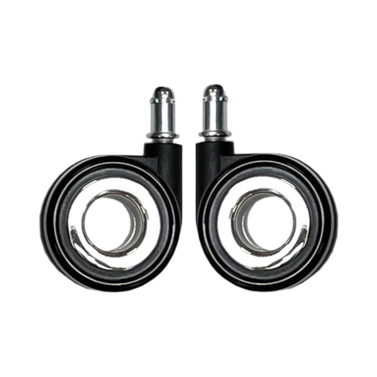 UVI Universal Enhanced Wheels set of 5 nylon chair casters with 11 mm universal stem, suitable for hard and soft floor surfaces