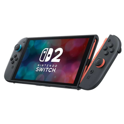 Nintendo Switch 2 console with Joy-Con 2 controllers and Mario Kart World game, showing 4K HDR hybrid gaming system