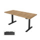 UVI LITE V2 Sit-Stand Desk Chalet Oak Black Frame UVI LITE V2 electric sit-stand desk with KAINDL Chalet Oak tabletop and black steel frame, shown at standing height
