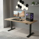 UVI LITE V2 Sit-Stand Desk Chalet Oak Black Frame UVI LITE V2 electric sit-stand desk with KAINDL Chalet Oak tabletop and black steel frame, shown at standing height