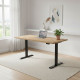 UVI LITE V2 Sit-Stand Desk Chalet Oak Black Frame UVI LITE V2 electric sit-stand desk with KAINDL Chalet Oak tabletop and black steel frame, shown at standing height