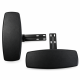 Pair of 3D adjustable chair armrests with 4 mounting holes, shown in multiple height and horizontal adjustment positions