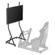 UVI Racing SIM Monitor & TV Stand 32–55 Inch UVI Racing SIM freestanding monitor and TV stand made from steel and aluminium, compatible with 32 to 55 inch screens, shown with adjustable height settings at 92 and 97 cm