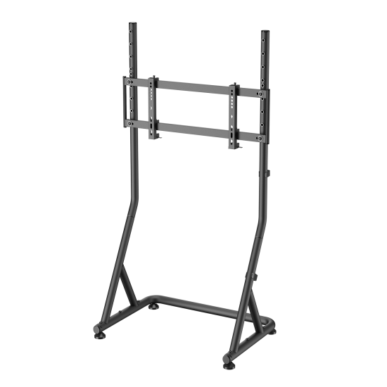 UVI Racing SIM Monitor & TV Stand 32–55 Inch UVI Racing SIM freestanding monitor and TV stand made from steel and aluminium, compatible with 32 to 55 inch screens, shown with adjustable height settings at 92 and 97 cm