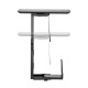 UVI Adjustable Under-Desk PC Mount V2 – up to 15 kg UVI Adjustable Under-Desk Computer Mount V2 installed beneath a desk, holding a PC tower with sliding track and swivel base visible
