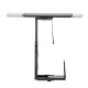 UVI Adjustable Under-Desk PC Mount V2 – up to 15 kg UVI Adjustable Under-Desk Computer Mount V2 installed beneath a desk, holding a PC tower with sliding track and swivel base visible