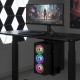 UVI Adjustable Under-Desk PC Mount V2 – up to 15 kg UVI Adjustable Under-Desk Computer Mount V2 installed beneath a desk, holding a PC tower with sliding track and swivel base visible