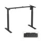 UVI LITE V2 Sit-Stand Desk Frame Electric Black UVI LITE V2 electric sit-stand desk frame in black, shown assembled without tabletop, adjustable width and height