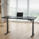 UVI LITE V2 Sit-Stand Desk Frame Electric Black UVI LITE V2 electric sit-stand desk frame in black, shown assembled without tabletop, adjustable width and height