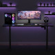 UVI LITE V2 Sit-Stand Desk Frame Electric Black UVI LITE V2 electric sit-stand desk frame in black, shown assembled without tabletop, adjustable width and height
