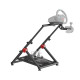 UVI Chair Foldable Racing Setup LITE steel-frame sim racing rig with adjustable steering wheel mount and pedal plate, shown in open position