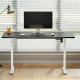 UVI LITE V2 Sit-Stand Desk Frame Electric White UVI LITE V2 electric sit-stand desk frame in white, 2-stage single-motor design with adjustable width, no desktop included