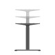 UVI Standard V2 electric sit-stand desk frame in black, showing 3-stage legs and adjustable width from 100 to 170 cm