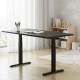 UVI Standard V2 electric sit-stand desk frame in black, showing 3-stage legs and adjustable width from 100 to 170 cm