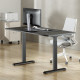 UVI Standard V2 electric sit-stand desk frame in black, showing 3-stage legs and adjustable width from 100 to 170 cm