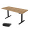 UVI STANDARD V2 Electric Sit-Stand Desk - Chalet Oak & Black Frame 139 cm x 68 x 3,8 cm