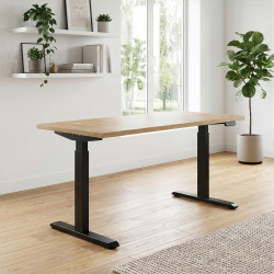 UVI STANDARD V2 Electric Sit-Stand Desk - Chalet Oak & Black Frame 139 cm x 68 x 3,8 cm UVI STANDARD V2 Electric Sit-Stand Desk - Chalet Oak & Black Frame 139 cm x 68 x 3,8 cm