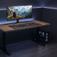 UVI Standard V2 electric sit-stand desk frame in black, showing 3-stage legs and adjustable width from 100 to 170 cm