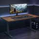 UVI Standard V2 Sit-Stand Desk Frame grey UVI Standard V2 electric sit-stand desk frame in grey, showing 3-stage legs and adjustable width from 100 to 170 cm