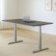 UVI Standard V2 Sit-Stand Desk Frame grey UVI Standard V2 electric sit-stand desk frame in grey, showing 3-stage legs and adjustable width from 100 to 170 cm