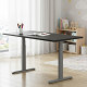 UVI Standard V2 Sit-Stand Desk Frame grey UVI Standard V2 electric sit-stand desk frame in grey, showing 3-stage legs and adjustable width from 100 to 170 cm