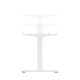 UVI Standard V2 Sit-Stand Desk Frame white UVI Standard V2 electric sit-stand desk frame in white, showing 3-stage legs and adjustable width from 100 to 170 cm
