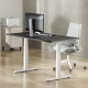 UVI Standard V2 Sit-Stand Desk Frame white UVI Standard V2 electric sit-stand desk frame in white, showing 3-stage legs and adjustable width from 100 to 170 cm