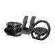 MOZA R3 Bundle RS074 Direct Drive PC Racing MOZA R3 Bundle RS074 for PC showing X-shaped aluminium alloy wheel base with direct drive motor housing, sim racing set