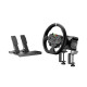 MOZA R3 Bundle RS074 Direct Drive PC Racing MOZA R3 Bundle RS074 for PC showing X-shaped aluminium alloy wheel base with direct drive motor housing, sim racing set