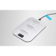 BOBOVR BD3 charging station with three B100 batteries docked, digital display showing charge levels and power output