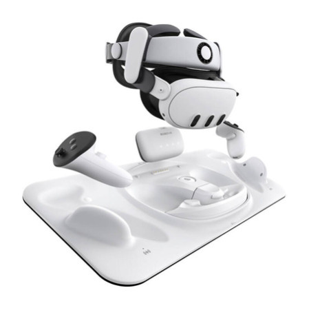 BOBOVR D3 charging station for Meta Quest 3 with headset dock, controller slots, and B100 battery compartment