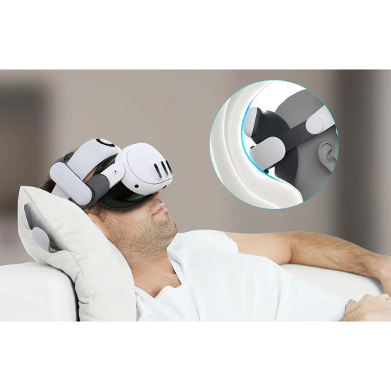 BOBOVR S3 PRO ergonomic battery relief head strap for Meta Quest 3 and Quest 3S with Honeycomb Pad and rear battery module