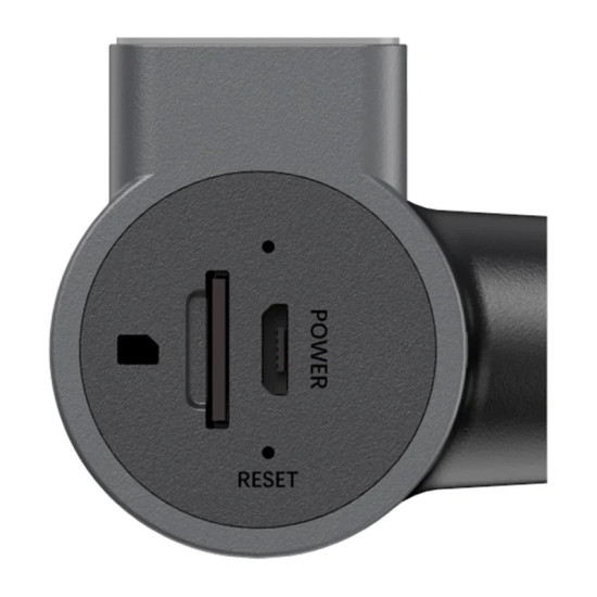 DDPAI MINI Pro 2K Dash Cam with F2.0 lens and compact form factor, front view showing USB-C connector