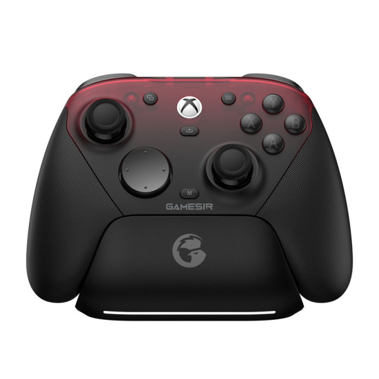 GameSir G7 Pro BK TRI-MODE kontroler v črno-rdeči barvi z zamenljivimi magnetnimi ploščami in ABXY gumbi z optičnimi mikro-stikali