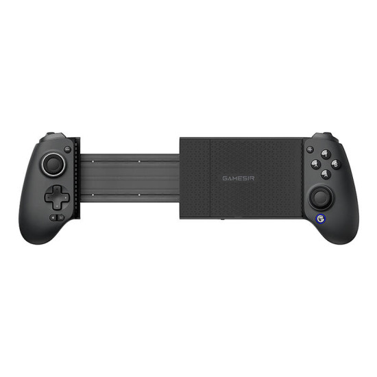 GameSir G8+ Bluetooth mobile controller with phone holder attachment, black gamepad with Hall Effect analog joysticks