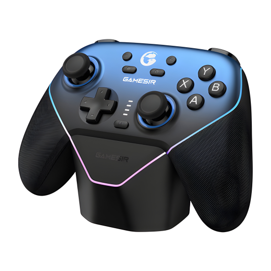GameSir SuperNova T4n Pro brezžični gaming kontroler v modri barvi s Hall Effect analognimi palicami in ergonomskim dizajnom