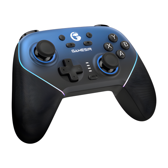 GameSir SuperNova T4n Pro brezžični gaming kontroler v modri barvi s Hall Effect analognimi palicami in ergonomskim dizajnom